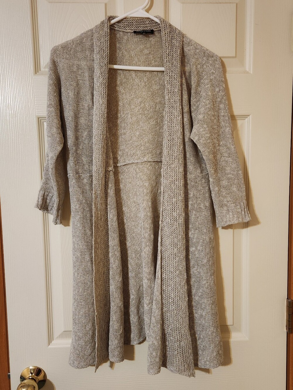 Eileen Fisher Knit Cardigan Sweater Open Size S Petite Lightweight Minimalist